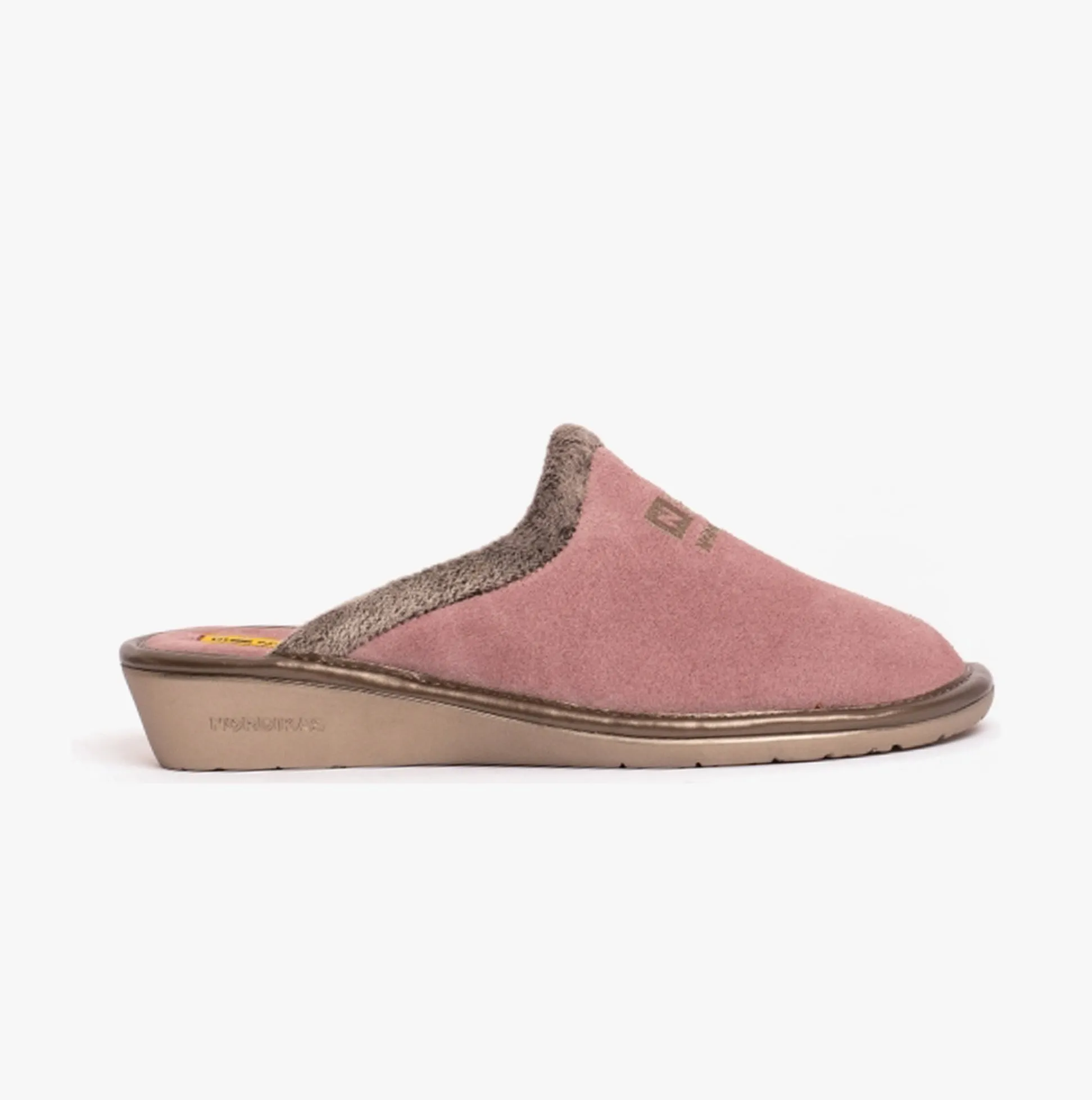 238 (AFELPADO) Ladies Suede Mule Slippers Malva