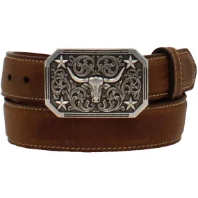 3-D Belt Company Boys' Longhorn Buckle Belt