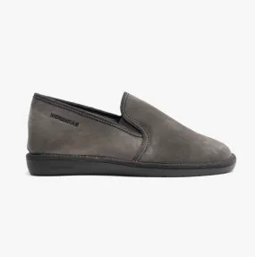 663 (AFELPADO) Mens Full Slippers Grey