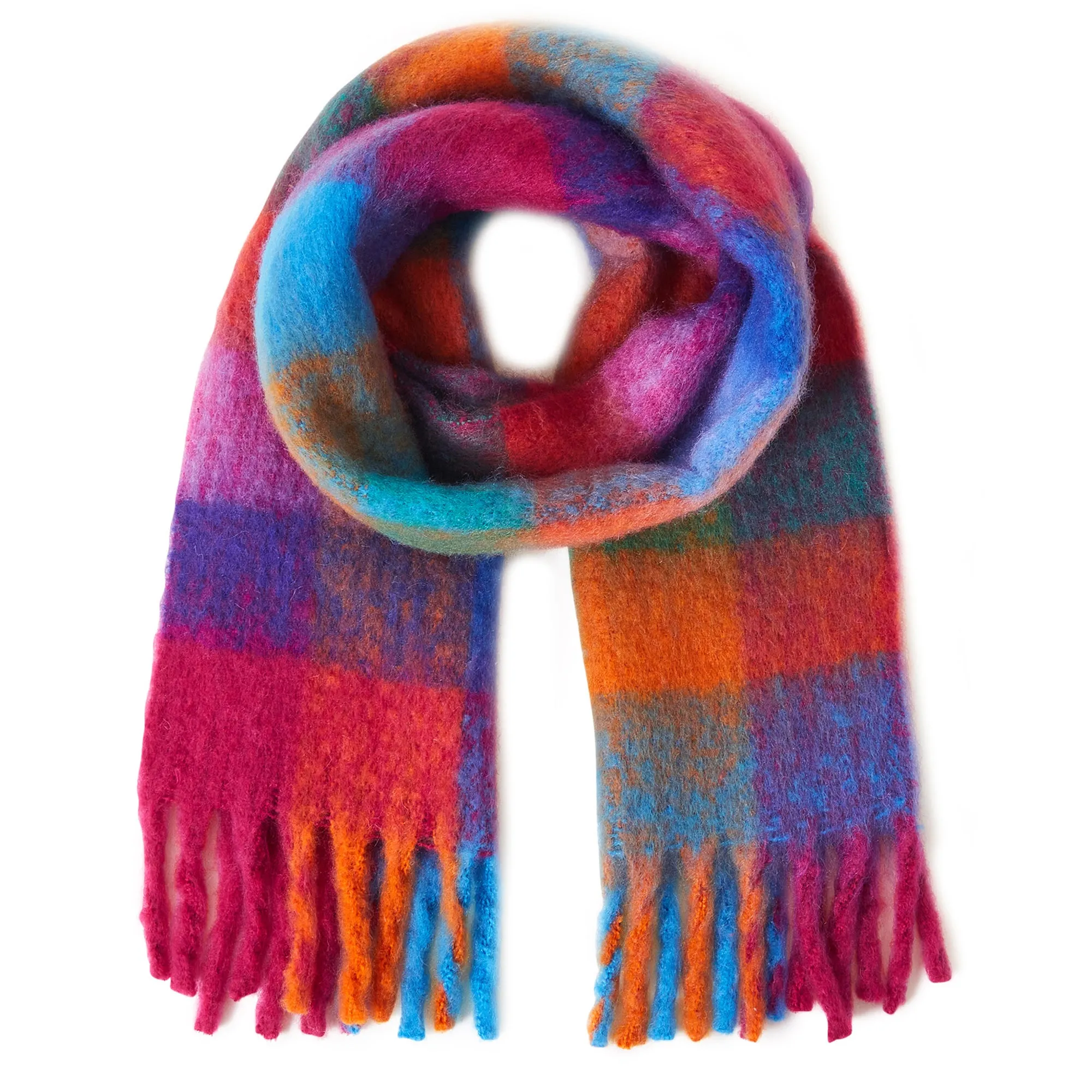 Accessorize London Girl's Check Blanket Scarf