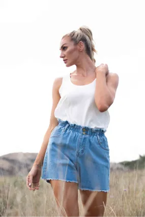 Anodella Blue Denim Shorts