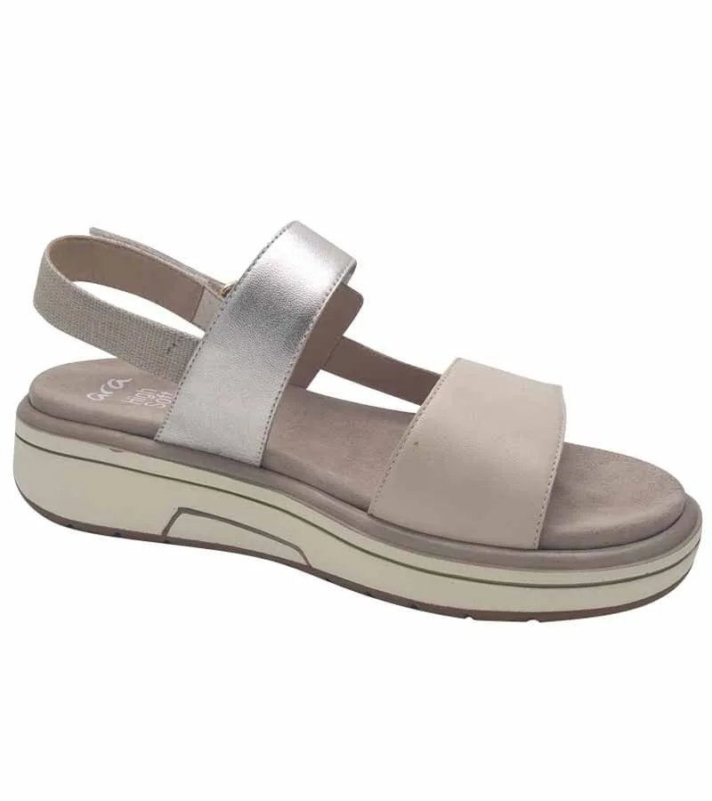 Ara Womens Sandal Leather Beige Comfort Sandal Lucca 2.0 - 12-20204