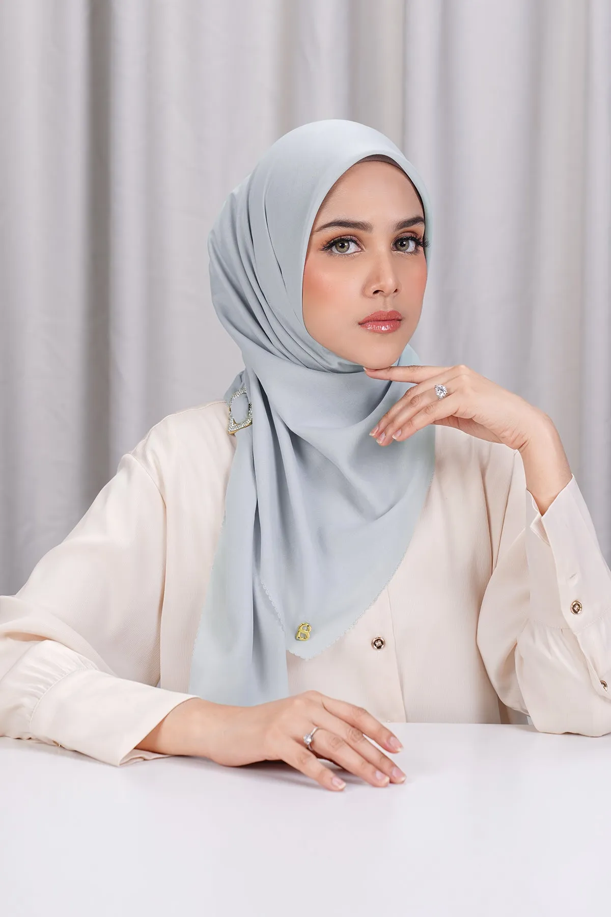 Basic Scarf - Pearl Blue