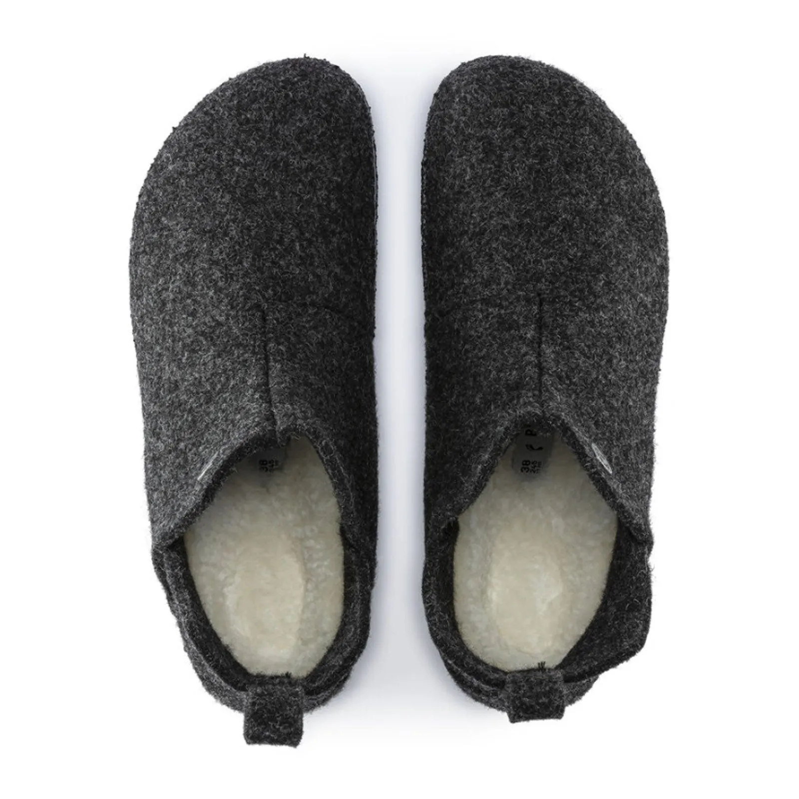 Birkenstock Andermatt Slipper (Men) - Anthracite Wool/Natural Shearling