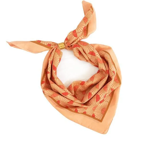 Block Shop: Rosehip Orange Square Scarf