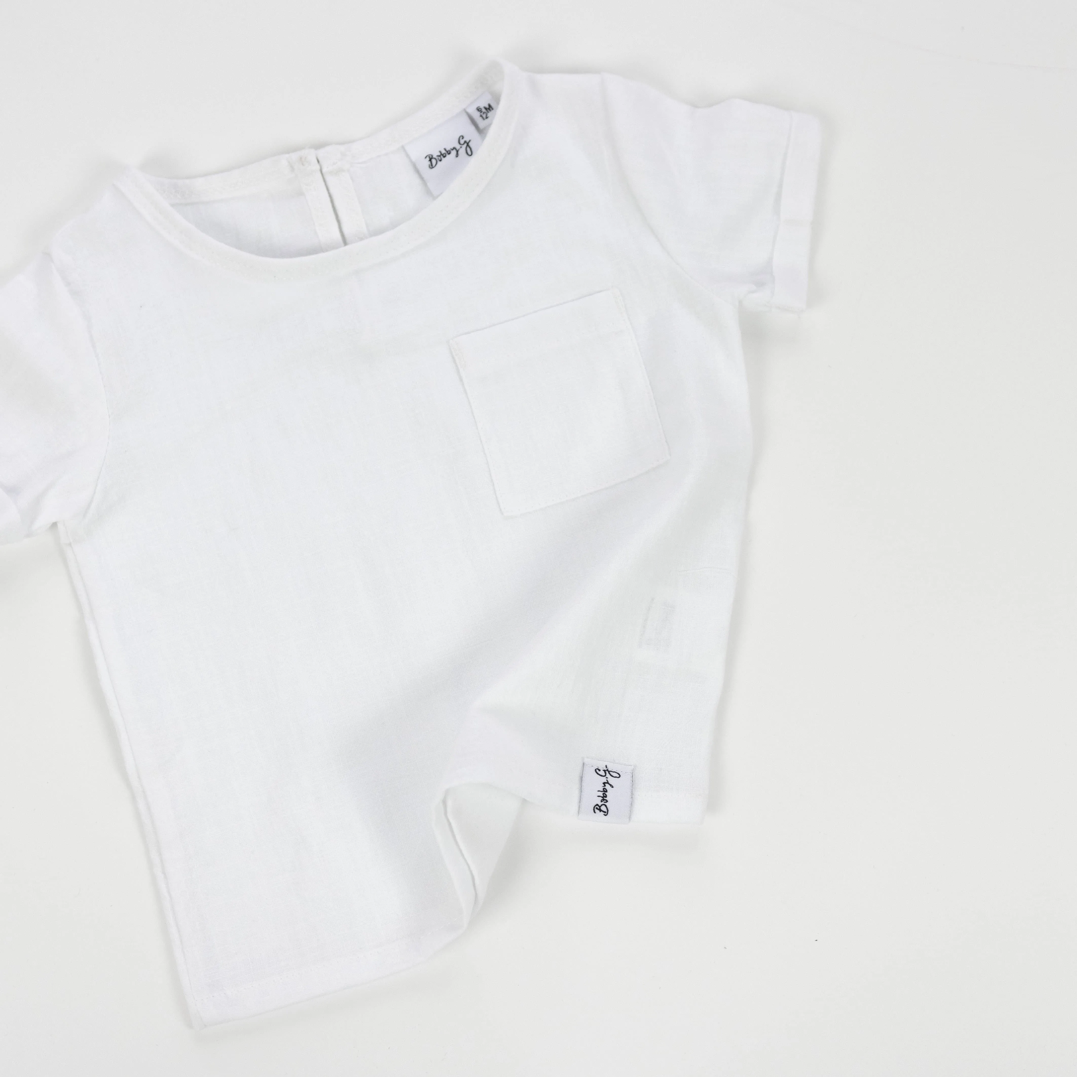 Boxy Linen Top - Snow White