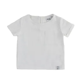 Boxy Linen Top - Snow White