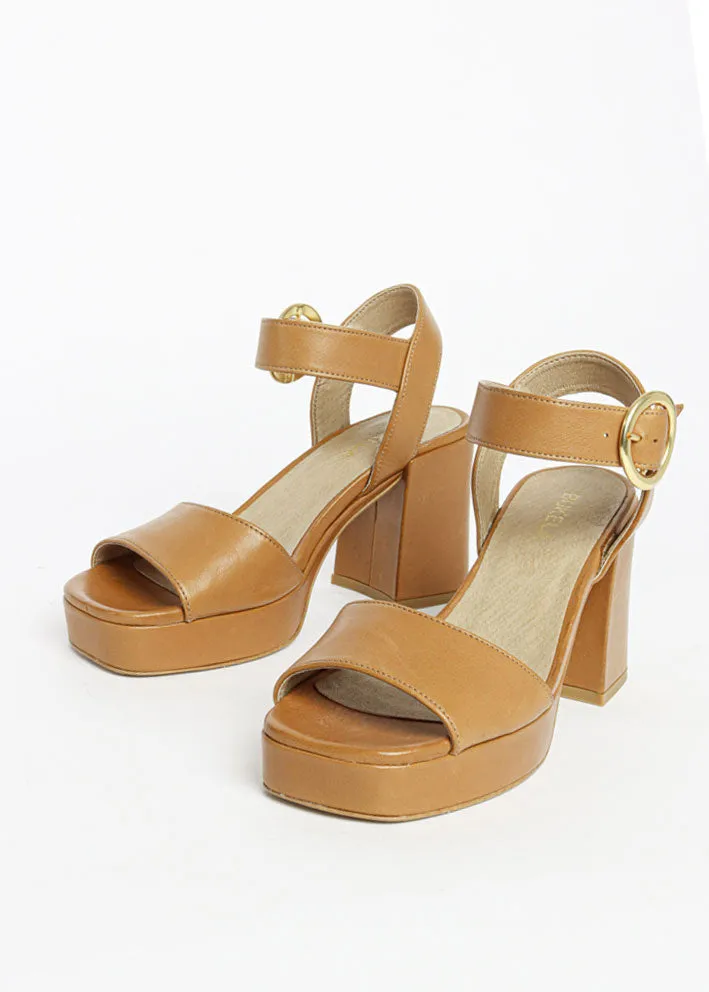 Bukela Cille Plateau Sandal - Camel