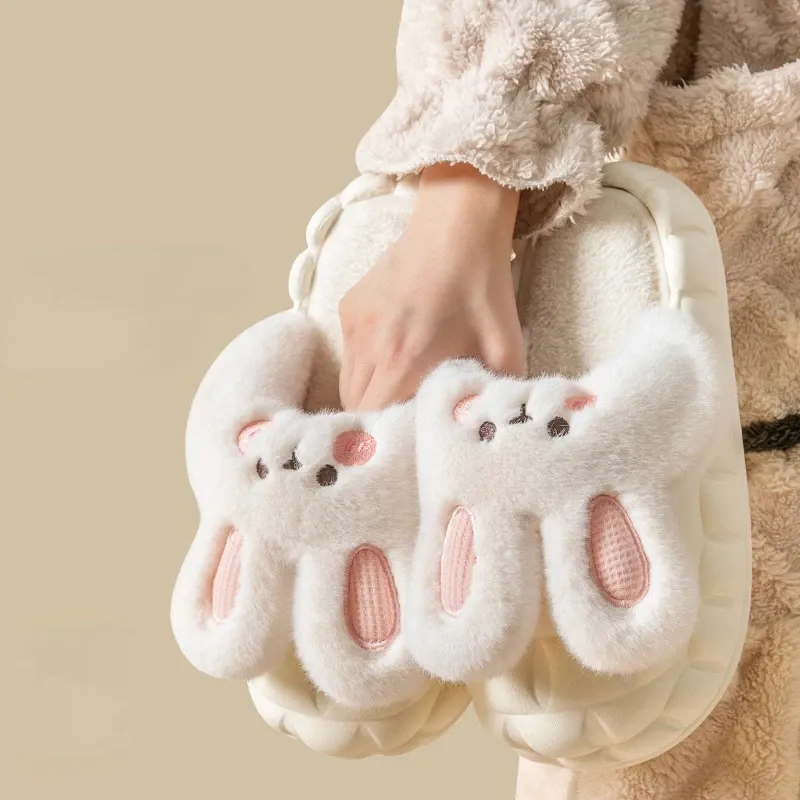 Bunny Waterproof Fluffy Winter Slippers MK18521