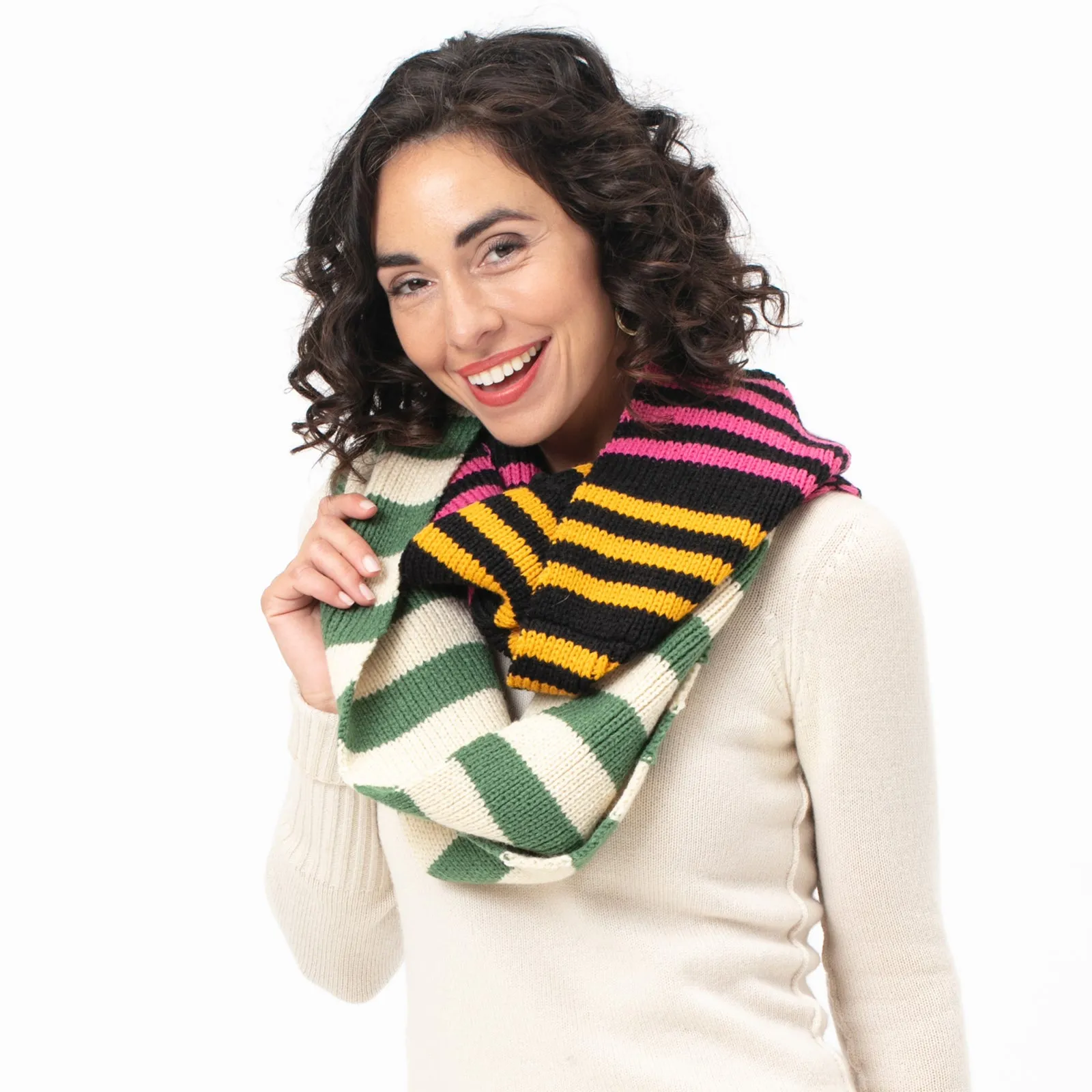 Canterbury Black Knit Infinity Scarf