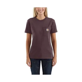 Carhartt Women's Loose Fit Heavyweight Short-Sleeve Pocket T-Shirt - Blackberry Heather