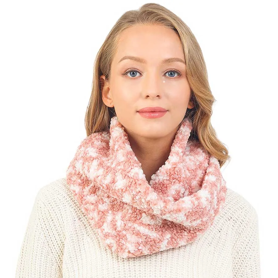 Colorful Leopard Pattern Teddy Bear Infinity Scarf