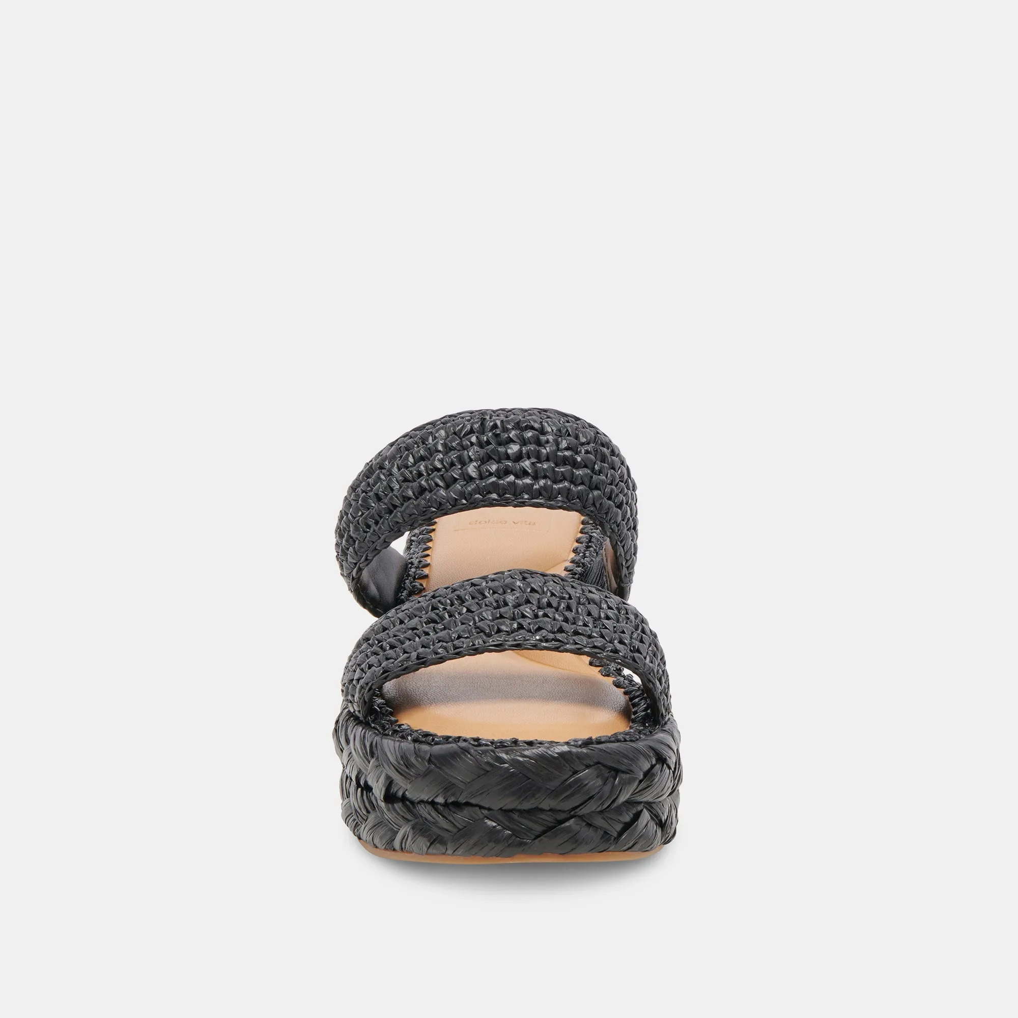 CORLA SANDALS ONYX RAFFIA