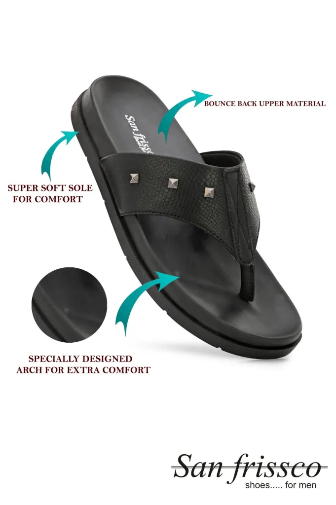 Cornell Black Thong Slippers