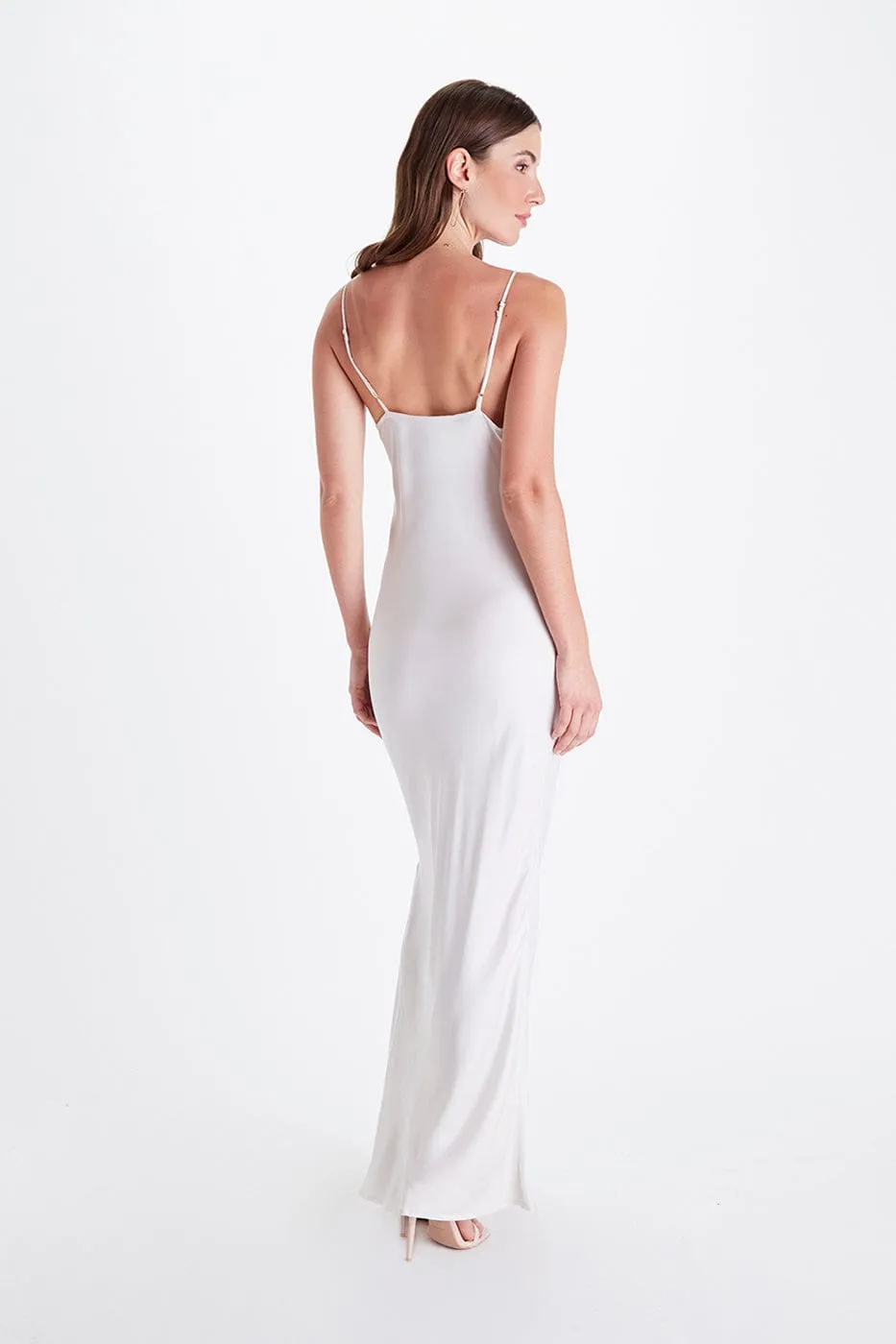 Cowl Neck TENCEL Modal Vegan Gown | Snow White