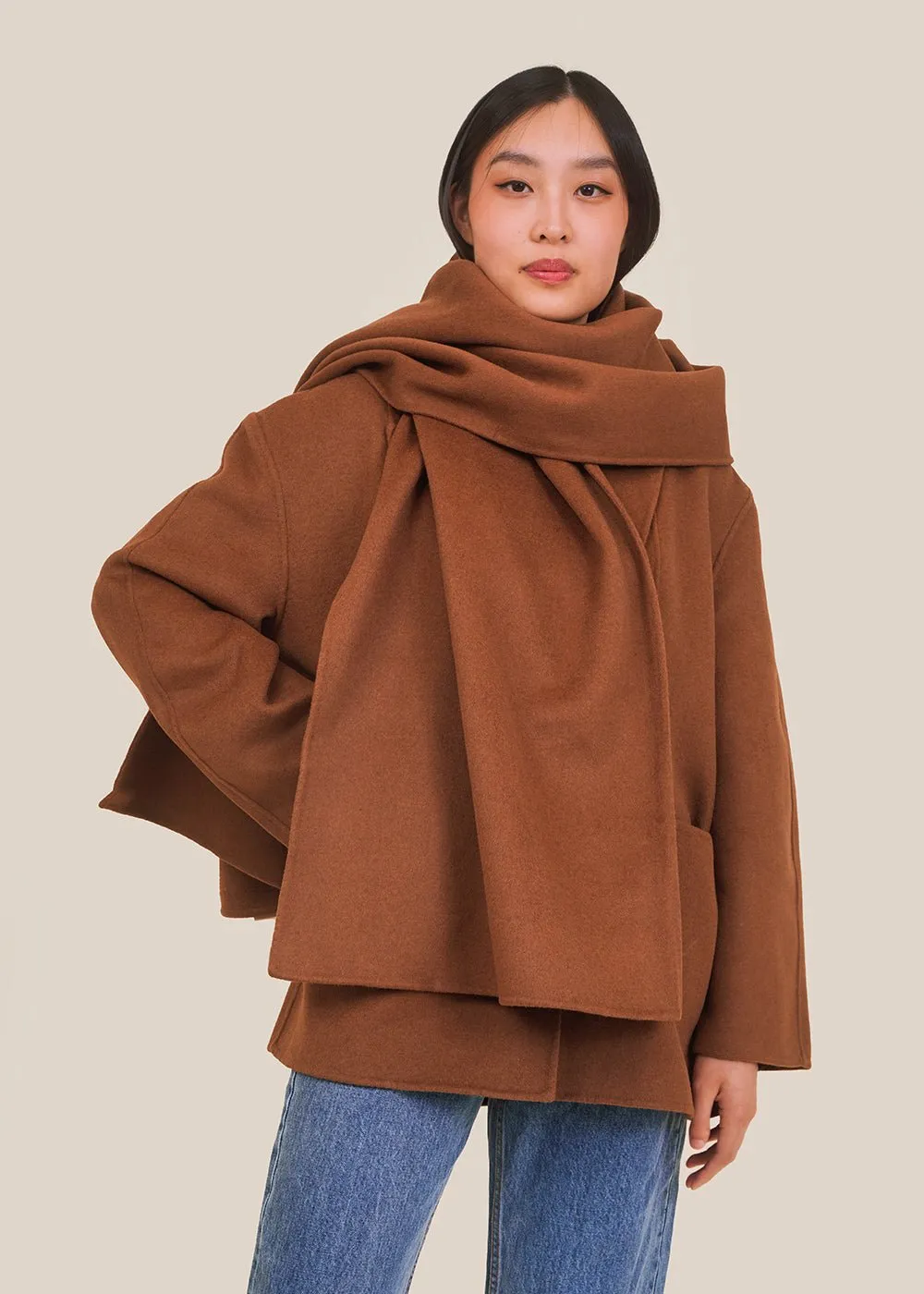 Deep Camel Tecla Scarf