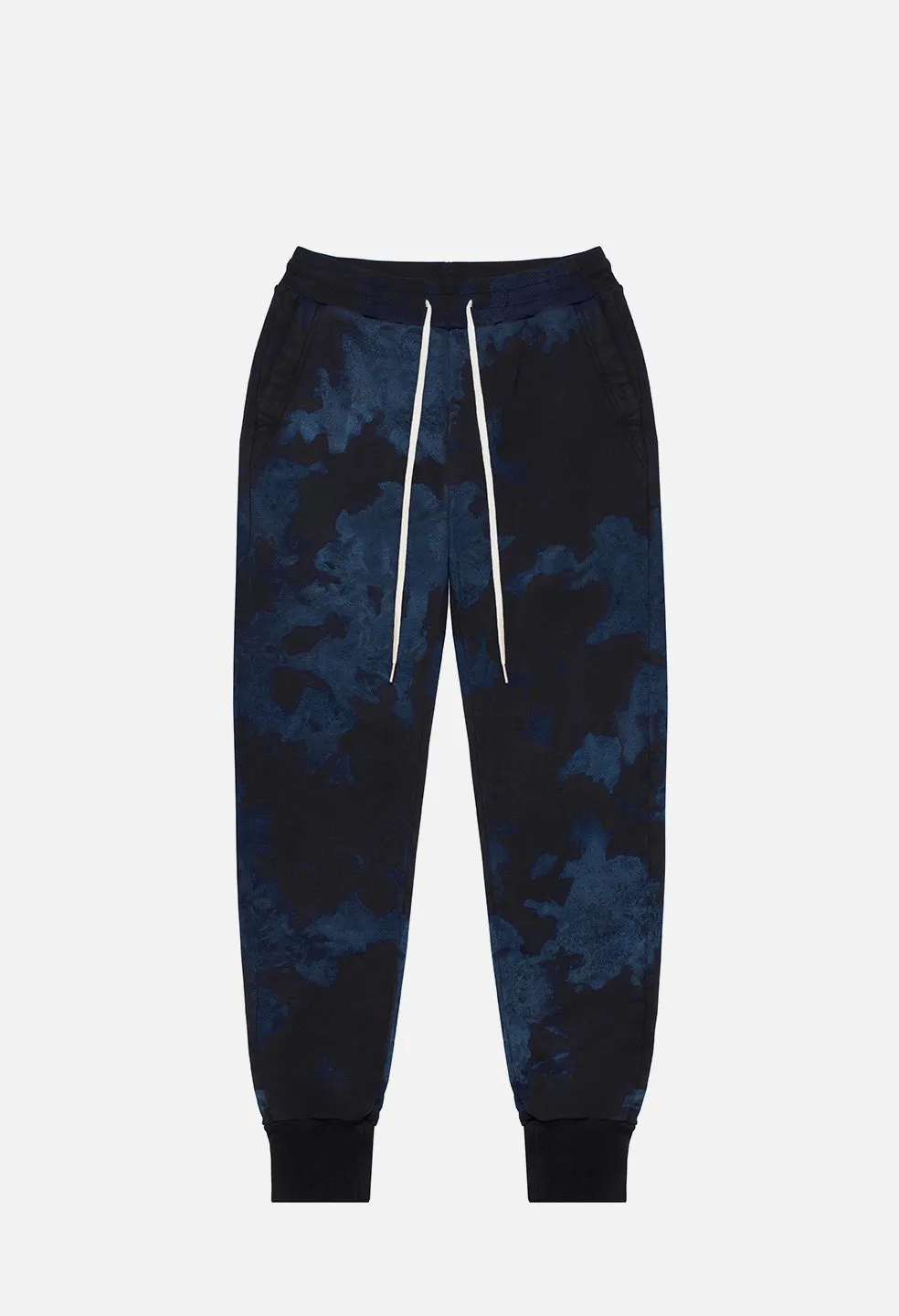 Double Dye Ebisu Sweatpants / Indigo X Black