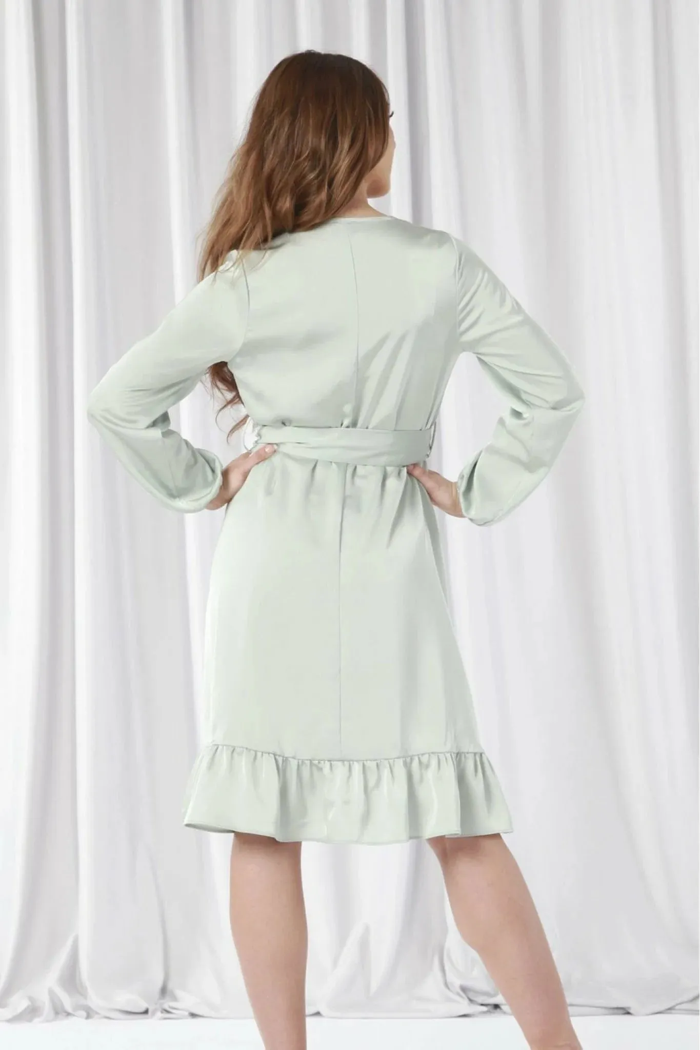 Double Second Frill Wrap Dress