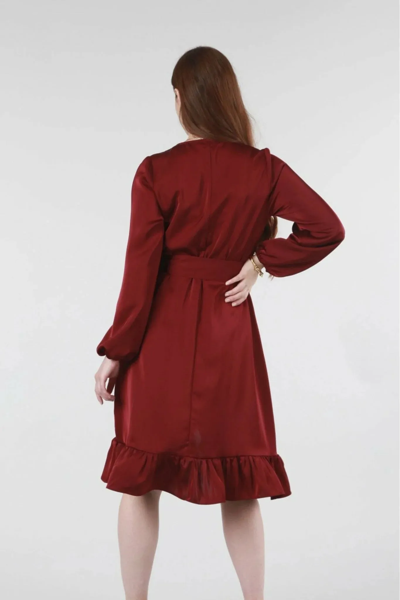 Double Second Frill Wrap Dress