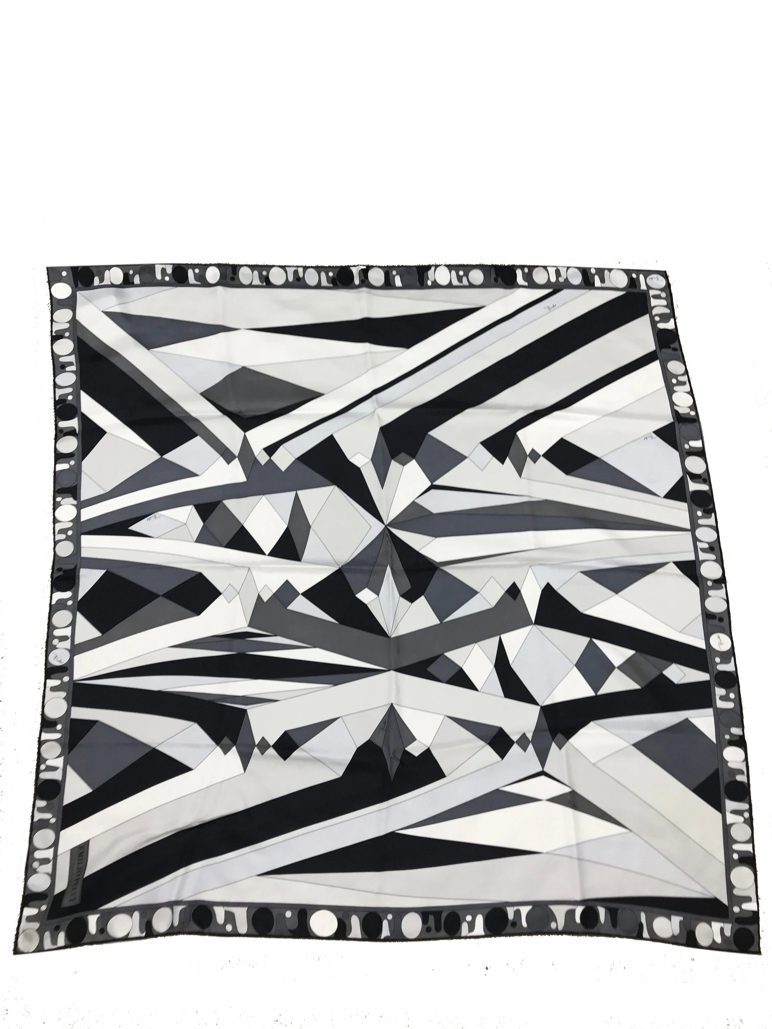 Emilio Pucci Abstract Print Silk Scarf