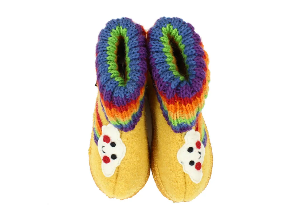 Haflinger Children's slipper Rainbow Yellow