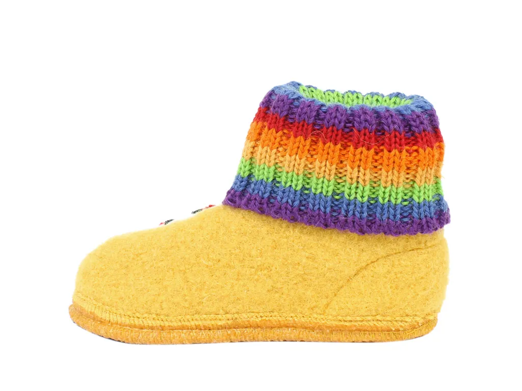 Haflinger Children's slipper Rainbow Yellow