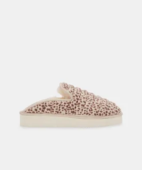 HARRY SLIPPERS LEOPARD STELLA SUEDE re:vita