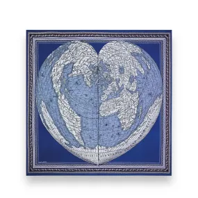 Inoui Editions Square 130 Mappemonde blue