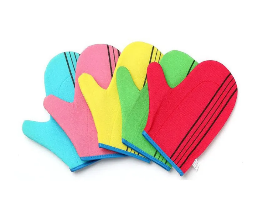 Italy Thumb Gloves Towels 10EA Body Exfoliating Bath Scrub Korean Skincare Washcloth Viscose Fabric 5 Colors