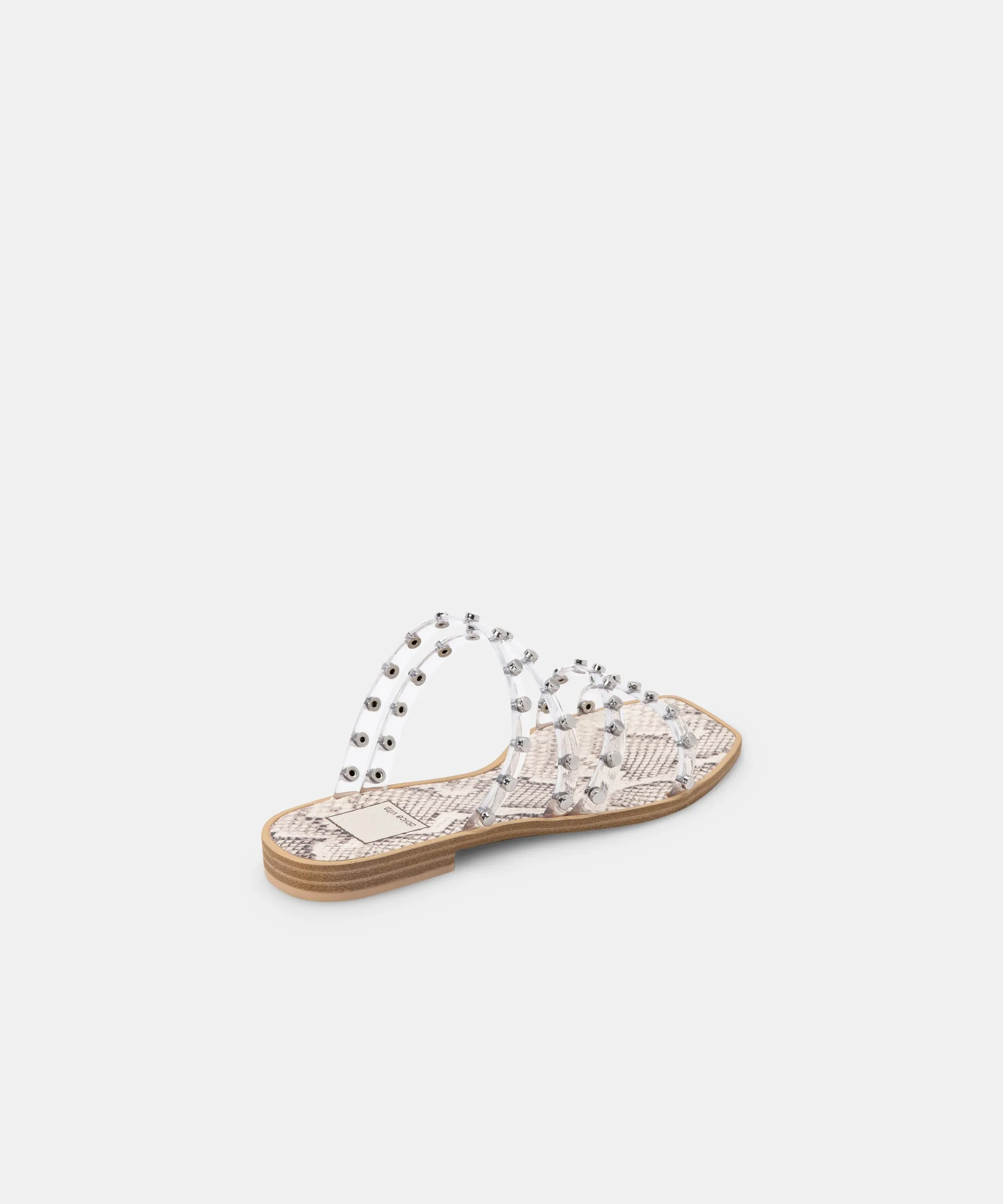 IZABEL STUDDED SANDALS CRYSTAL VINYL