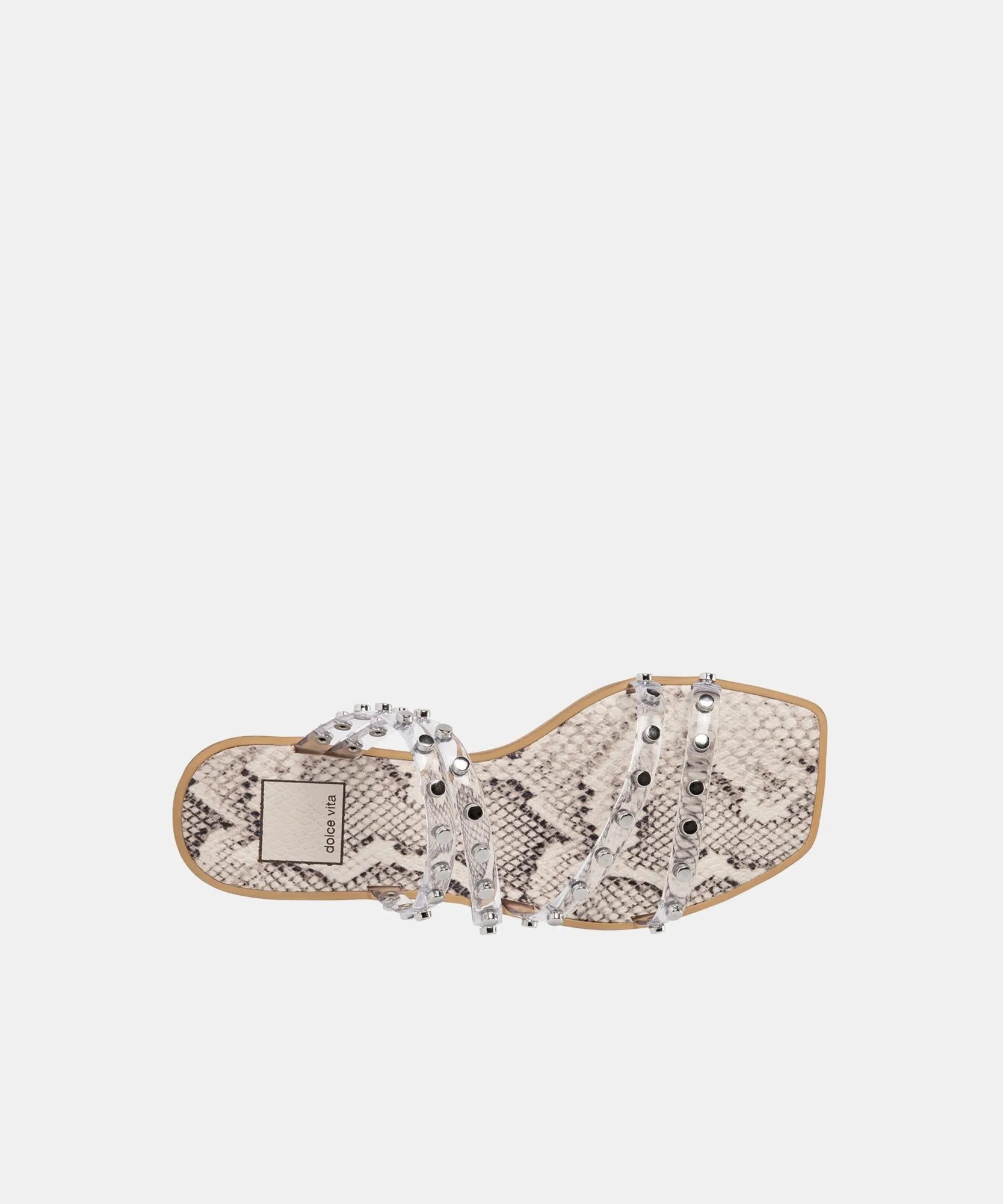 IZABEL STUDDED SANDALS CRYSTAL VINYL