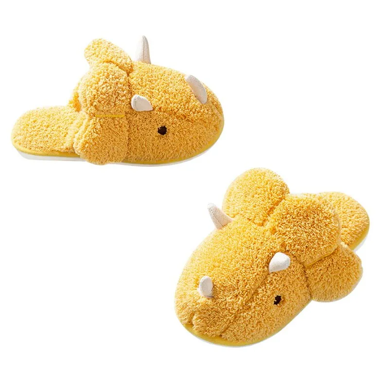 Kawaii Fluffy Dinosaur Slippers