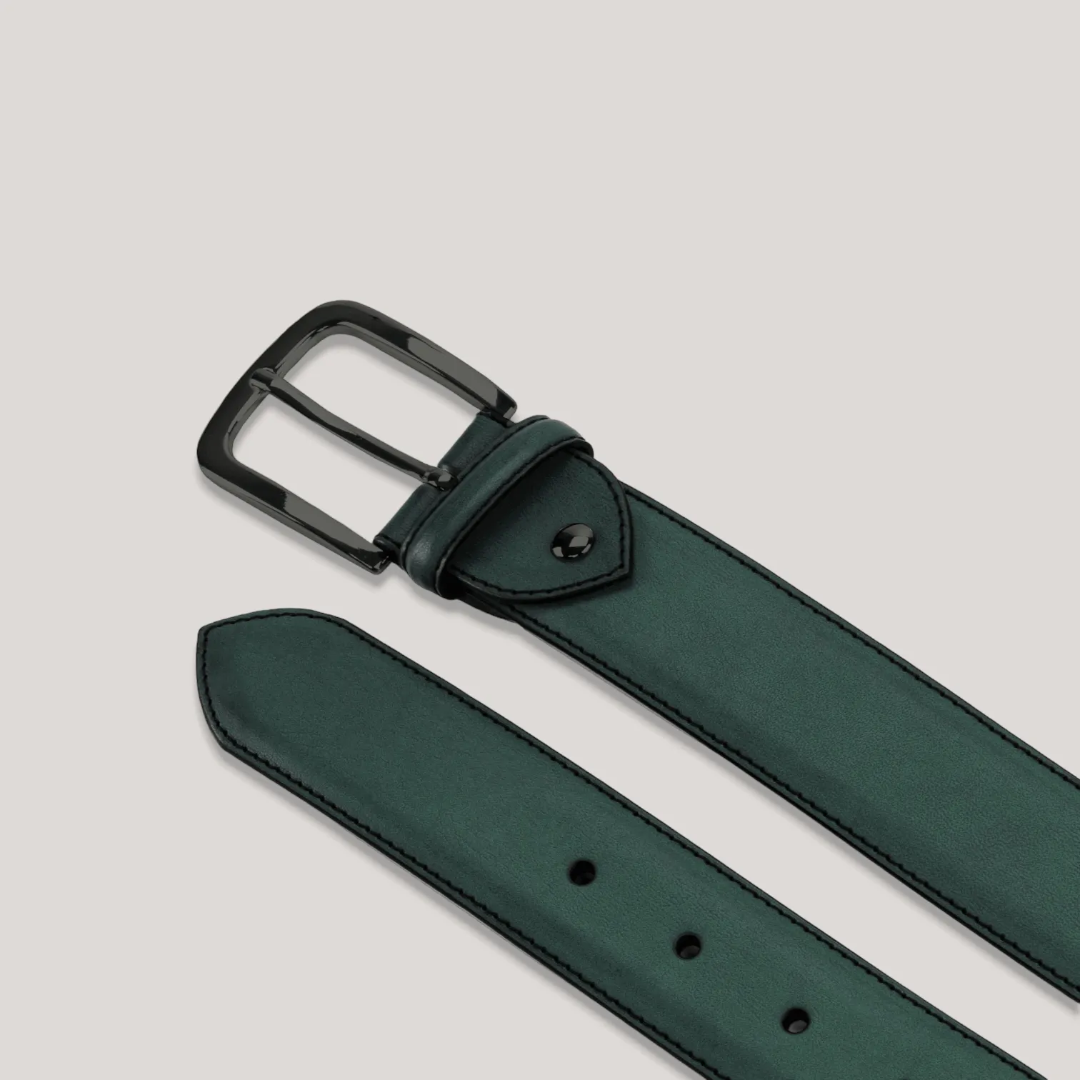 LUMEN - Forest Green Vegan Belt - Graphite