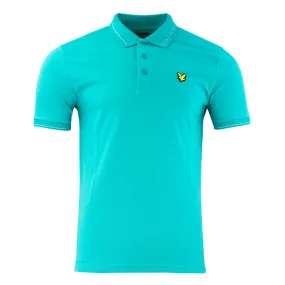 Lyle & Scott Branded Collar Polo Shirt - Retro Blue