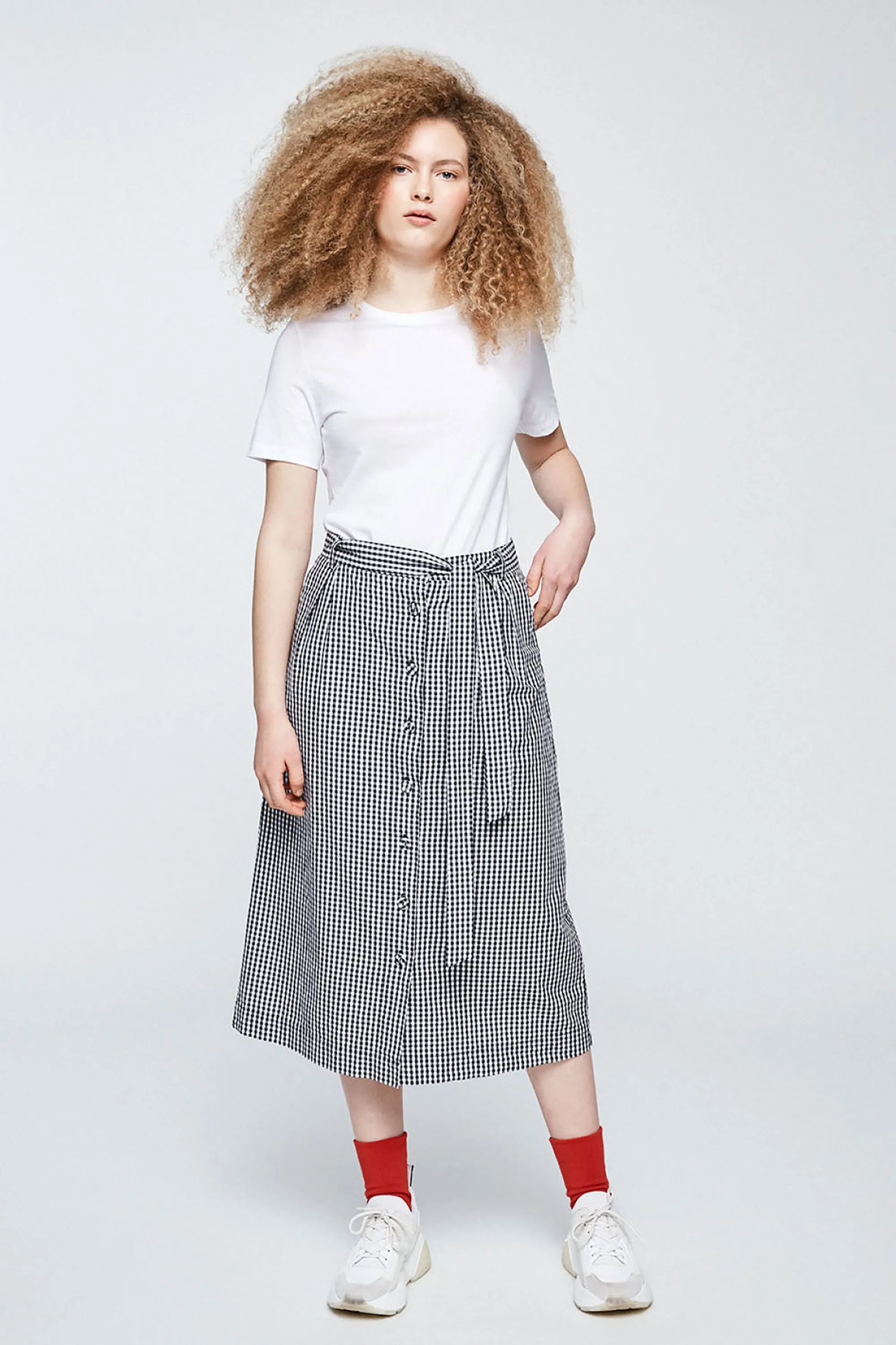 maarielle vichy skirt black