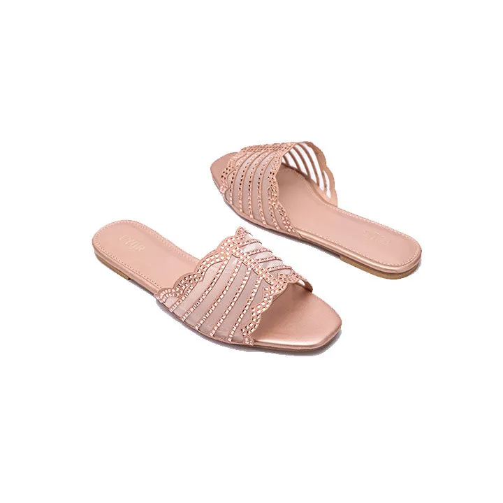 Mesh Diamante Slide Sandal MY 258