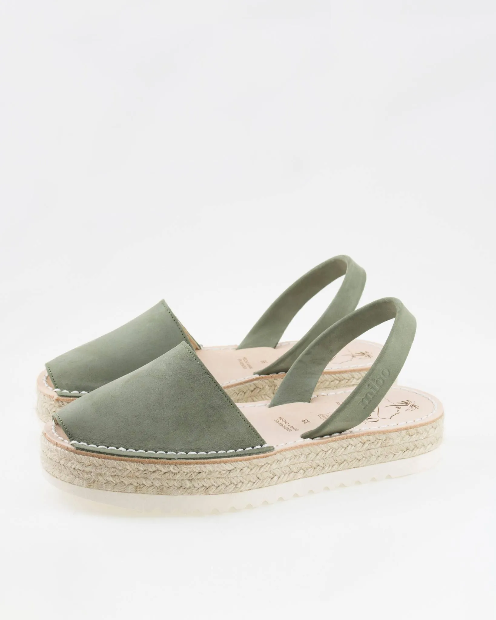 MIBO Menorcan Avarca Flatform Classic Khaki Sandal