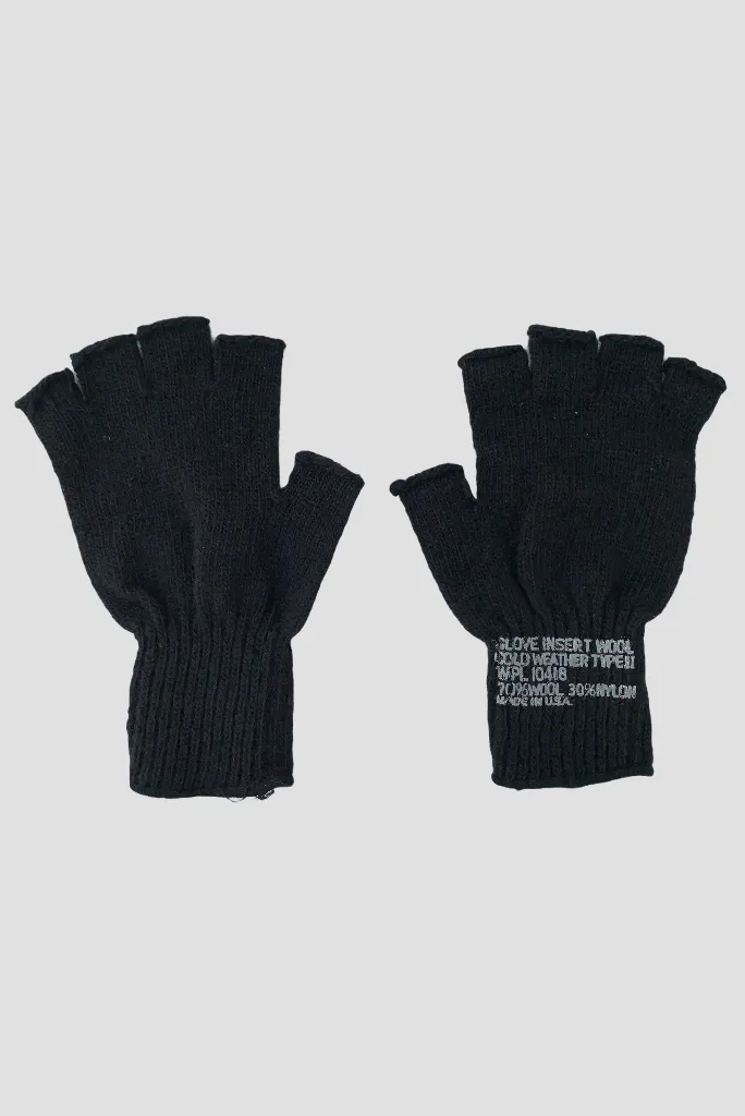 MILITARY FINGERLESS GLOVES WOOL, 2 COLORS