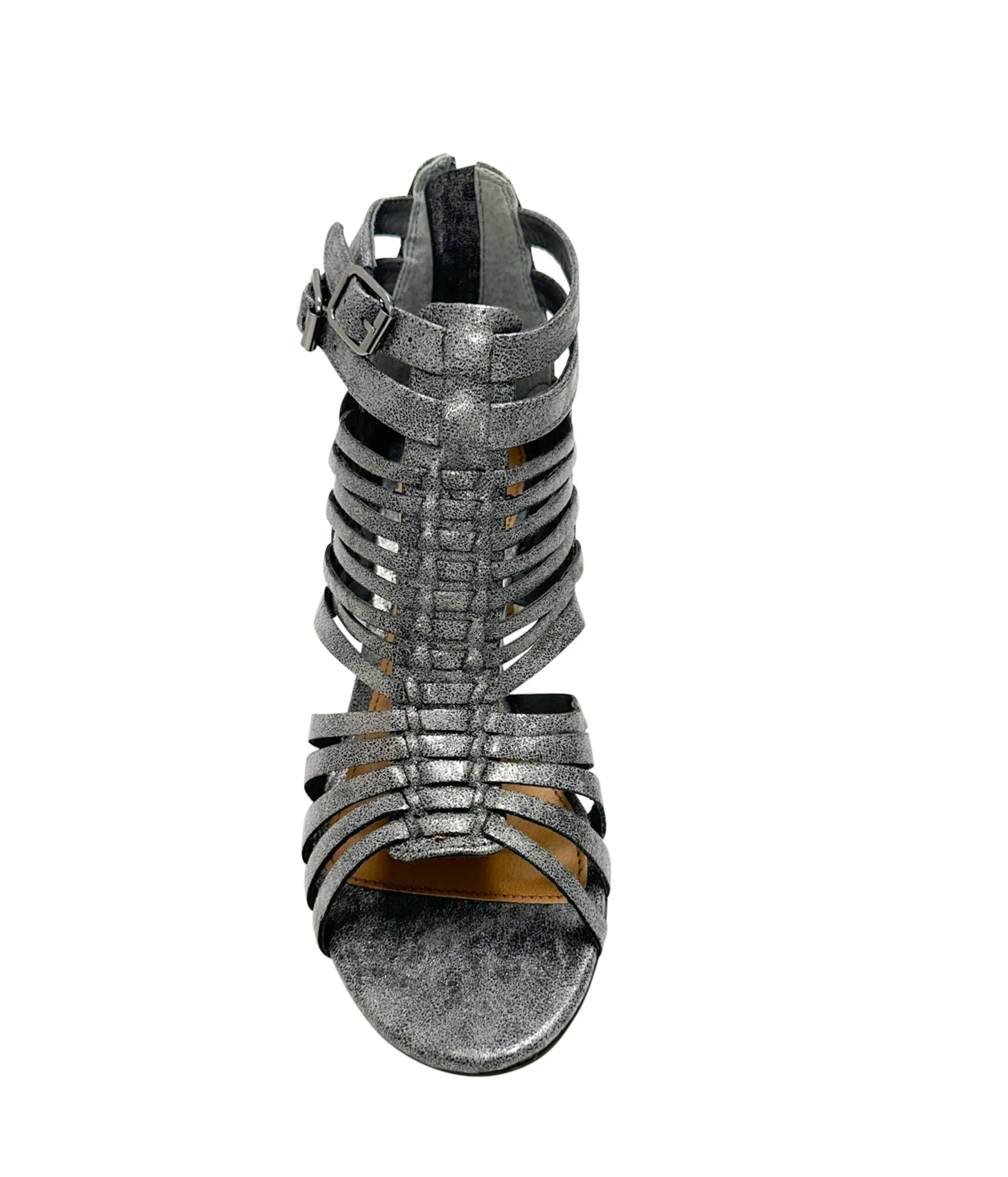 Ofanto Heeled Sandal in Pewter