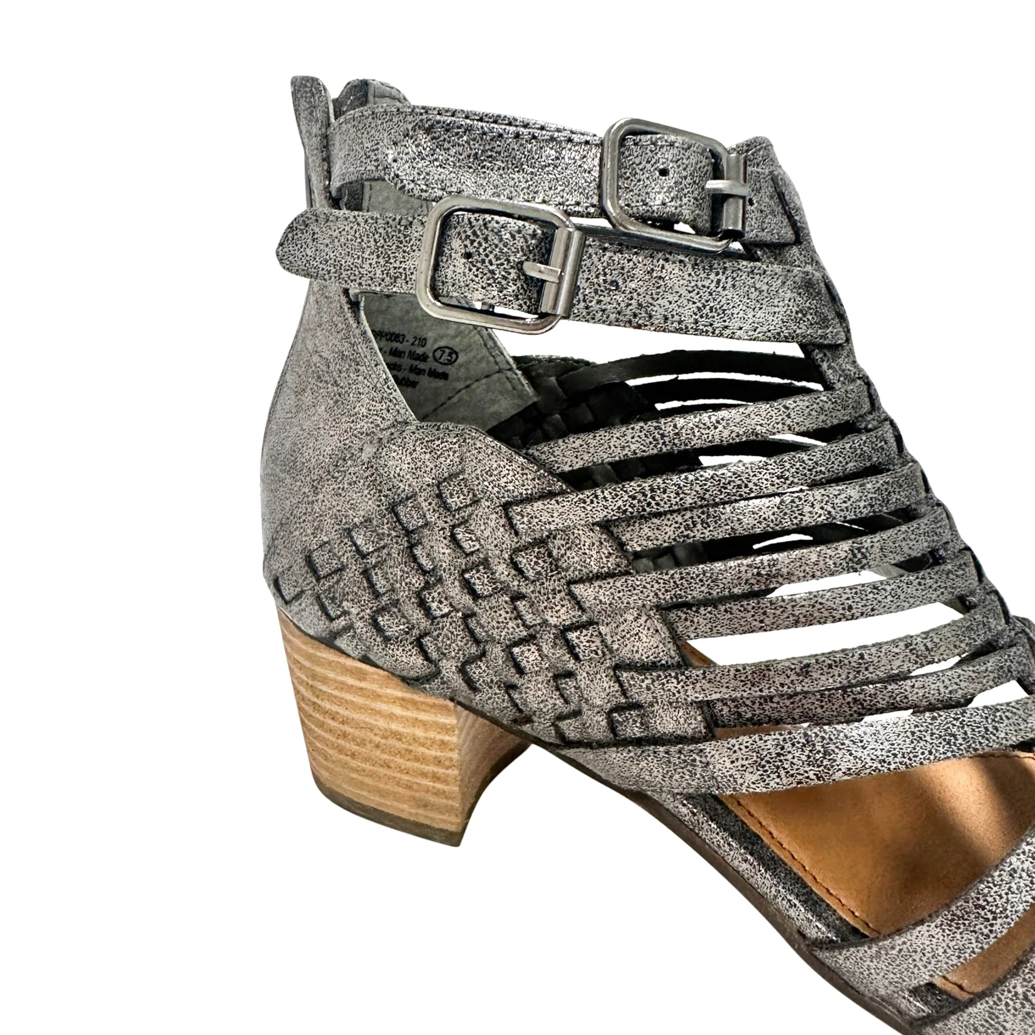 Ofanto Heeled Sandal in Pewter