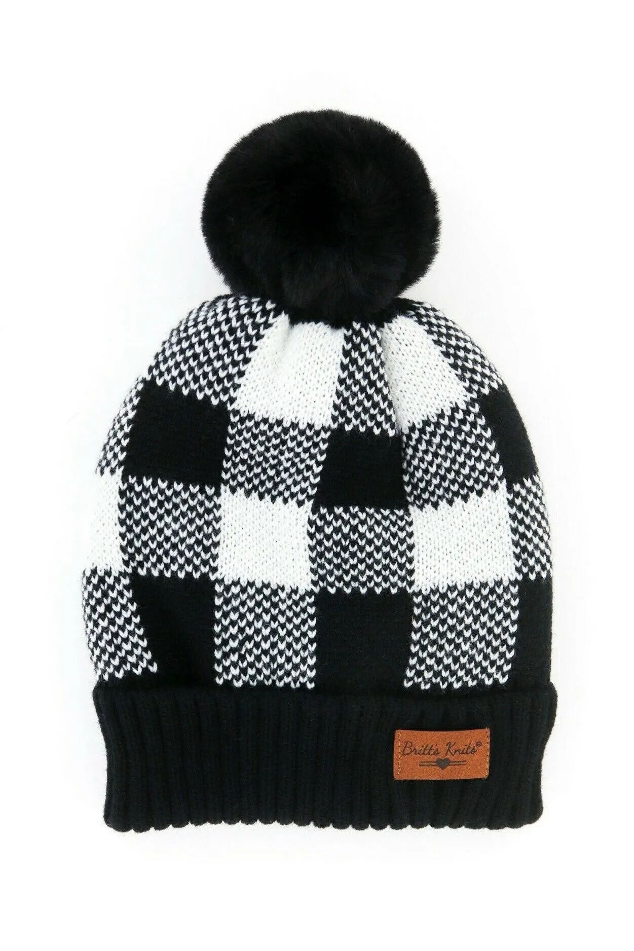 Plush Lined Knit Pom Hat