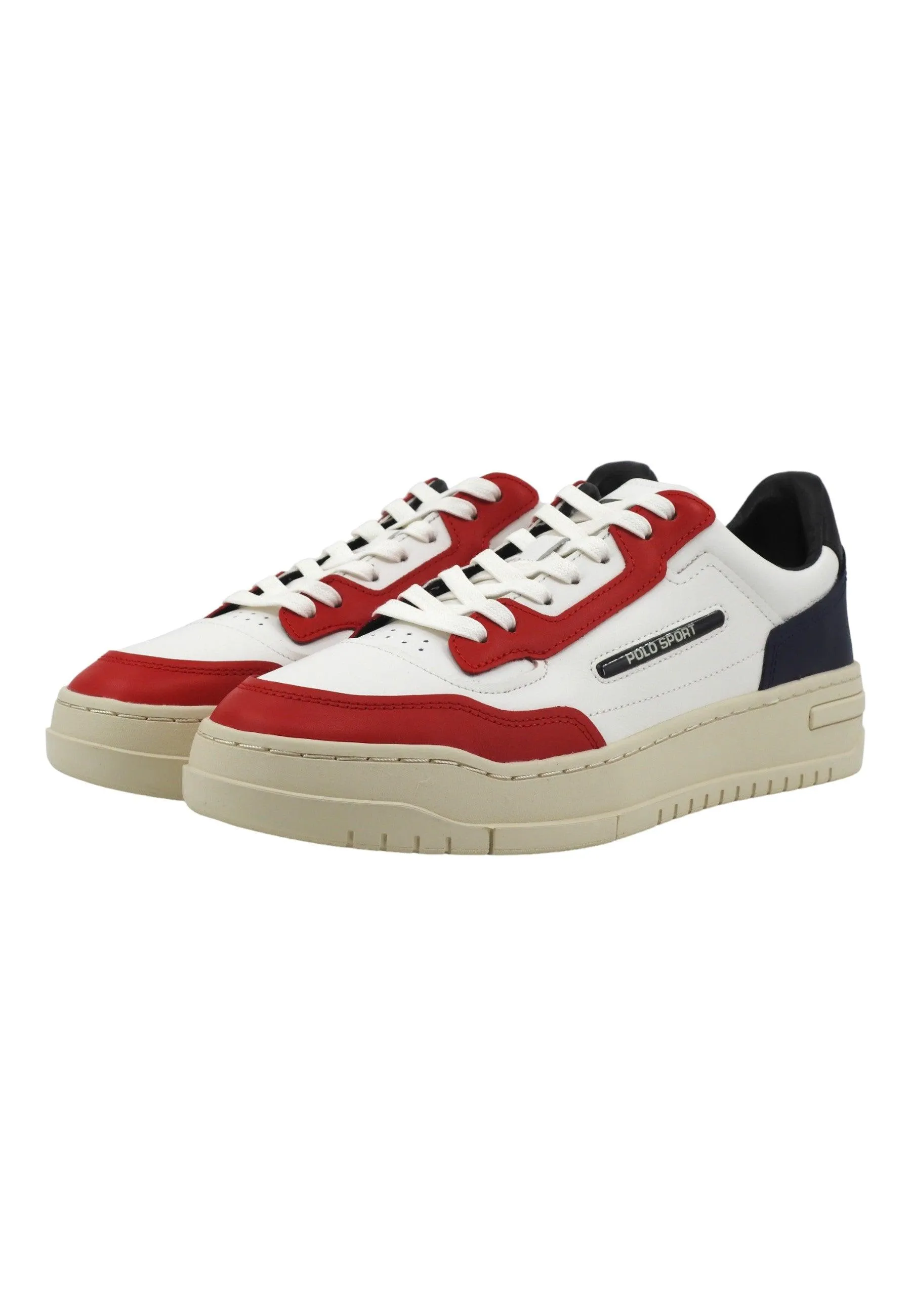 POLO RALPH LAUREN Sneaker Basket Uomo White Red Navy 809931902005