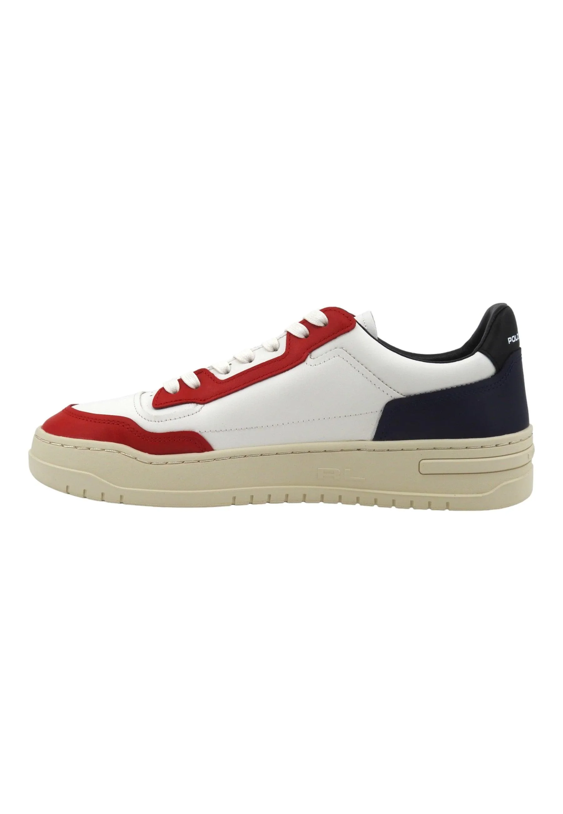 POLO RALPH LAUREN Sneaker Basket Uomo White Red Navy 809931902005