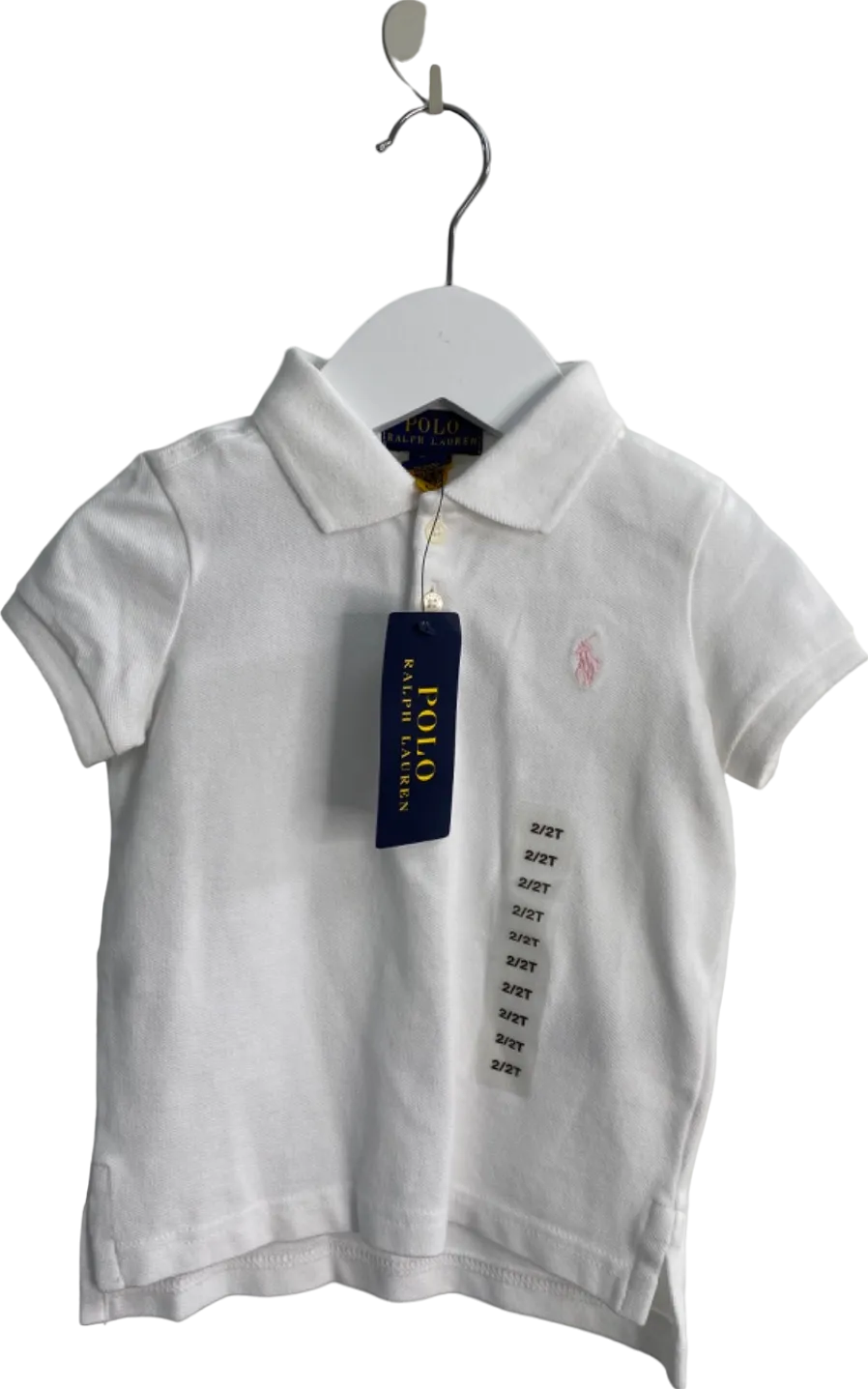 Ralph Lauren White SS Polo Shirt UK 2T