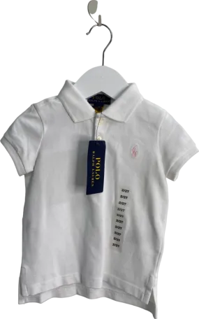 Ralph Lauren White SS Polo Shirt UK 2T