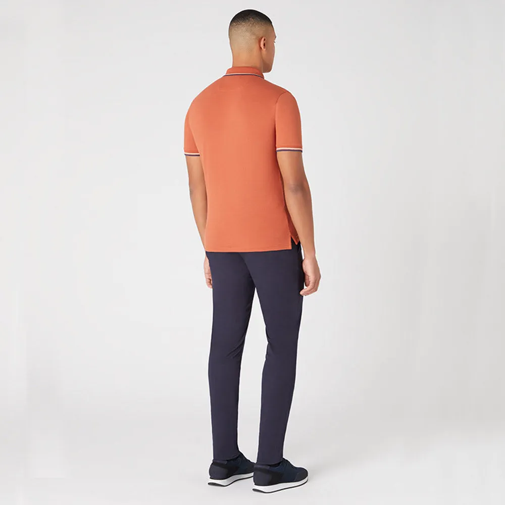 Remus Uomo Cotton Blend Polo Shirt - Dark Orange