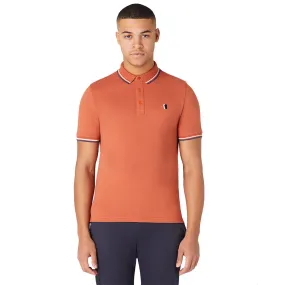 Remus Uomo Cotton Blend Polo Shirt - Dark Orange