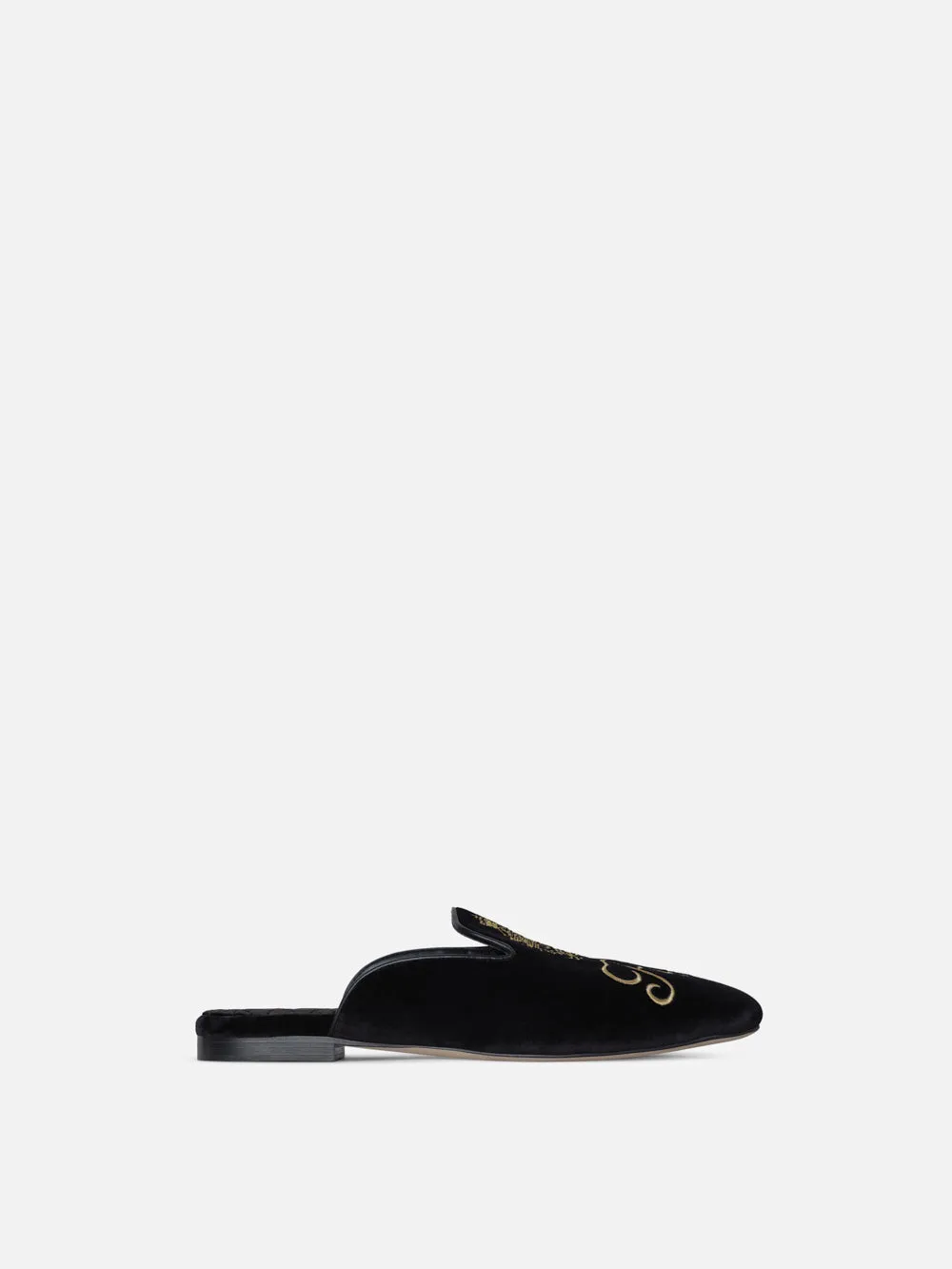 Ritz Women's Velvet Slippers -- Black