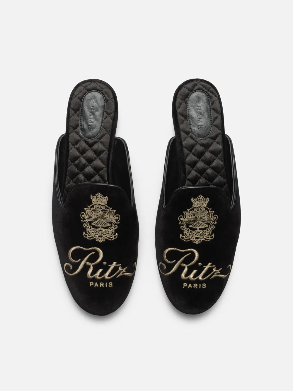 Ritz Women's Velvet Slippers -- Black