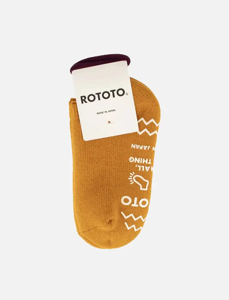 RoToTo Pile Slipper Socks Dark Yellow